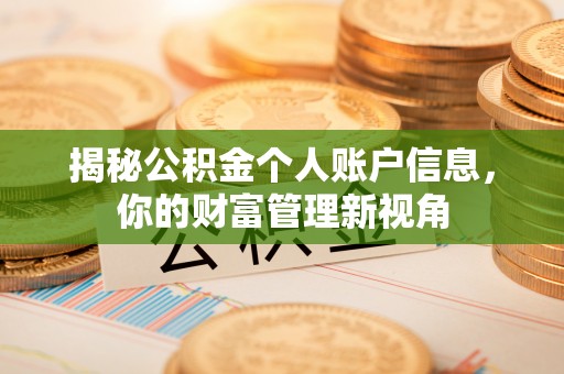 旬邑揭秘公积金个人账户信息，你的财富管理新视角